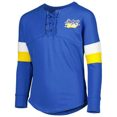Los Angeles Rams New Era Girls Youth Lace-Up Long Sleeve T-Shirt Royal