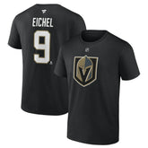NHL Jack Eichel Vegas Golden Knights Fanatics Authentic Stack Name & Number T-Shirt - Black