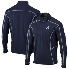 Atlanta Braves Columbia Shotgun Omni-Wick Quarter-Zip Pullover Jacket - Navy Jackets