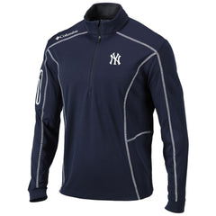 New York Yankees Columbia Shotgun Omni-Wick Quarter-Zip Pullover Jacket - Navy Jackets