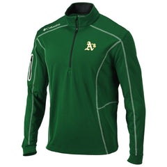Athletics Columbia Shotgun Omni-Wick Quarter-Zip Pullover Jacket - Green Jackets