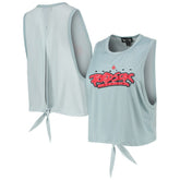 Boston Red Sox The Wild Collective Women's Open Back Twist-Tie Tank Top - Light Blue Tanks