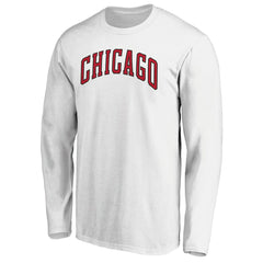Chicago Bulls Alternate Team Logo Long Sleeve T-Shirt White