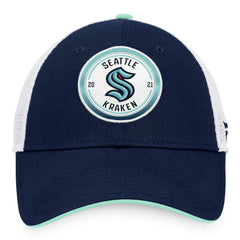 NHL Seattle Kraken Fanatics Iconic Gradient Trucker Snapback Hat - Deep Sea Blue/White