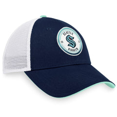 NHL Seattle Kraken Fanatics Iconic Gradient Trucker Snapback Hat - Deep Sea Blue/White
