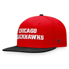 NHL Chicago Blackhawks Fanatics Iconic Color Blocked Snapback Hat - Red/Black
