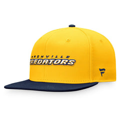 NHL Nashville Predators Fanatics Iconic Color Blocked Snapback Hat - Gold/Navy