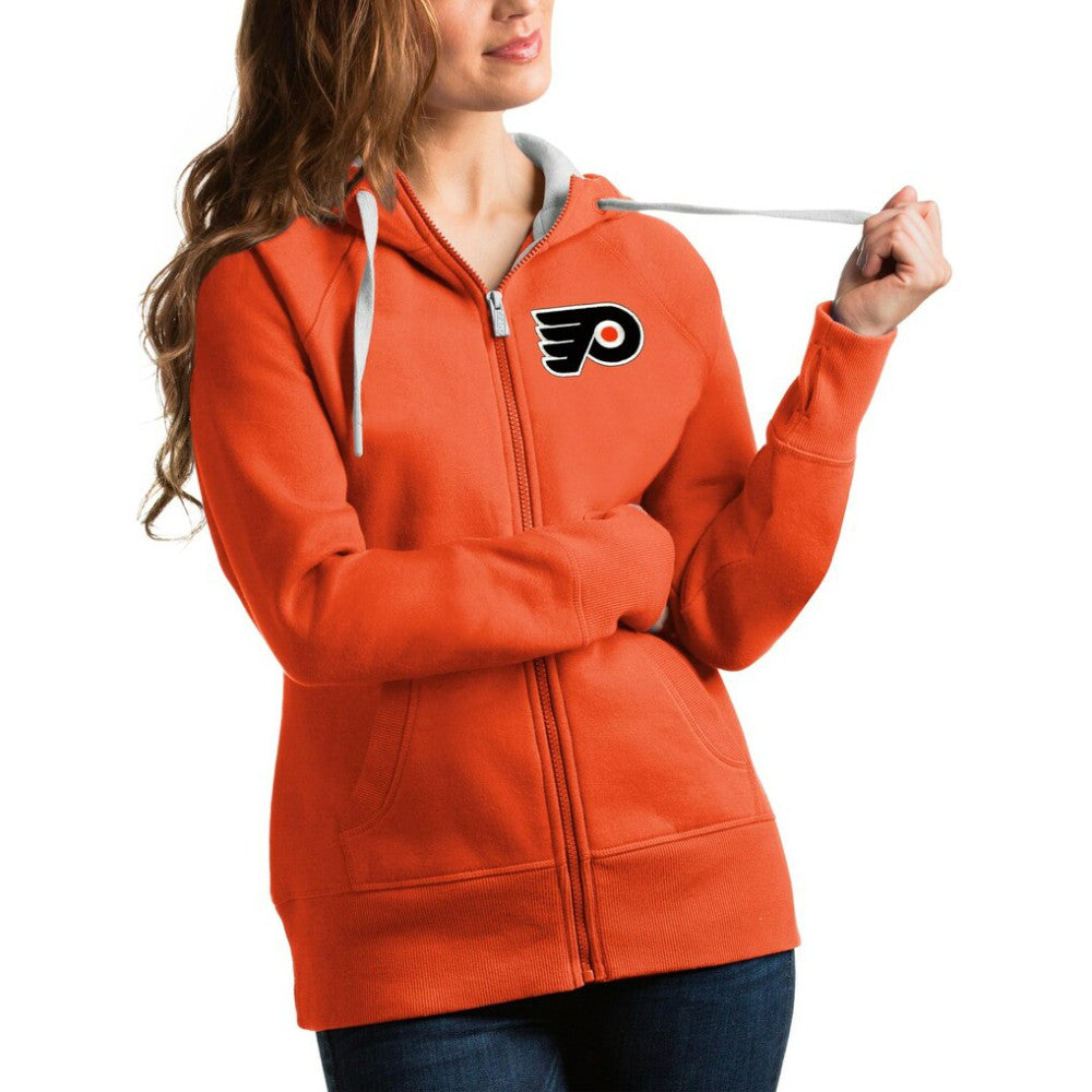 NHL Philadelphia Flyers Antigua Women's Victory Full-Zip Hoodie - Orange