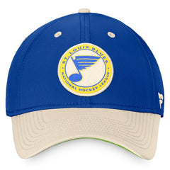 NHL St. Louis Blues Fanatics True Classics Retro Flex Hat - Royal/Khaki