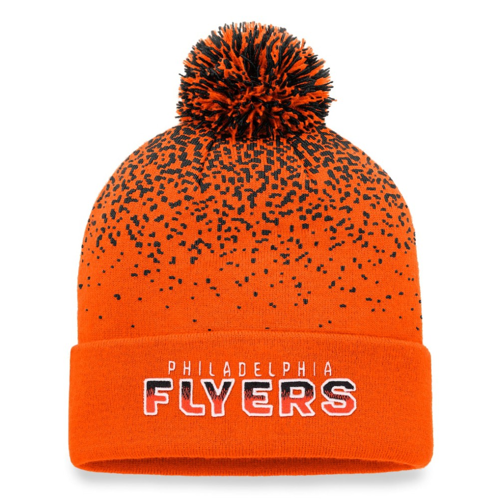 NHL Philadelphia Flyers Fanatics Iconic Gradient Cuffed Knit Hat with Pom - Orange