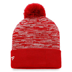 NHL Chicago Blackhawks Fanatics Defender Cuffed Knit Hat with Pom - Red