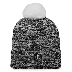 NHL Ottawa Senators Fanatics Women's Glimmer Cuffed Knit Hat with Pom - Black