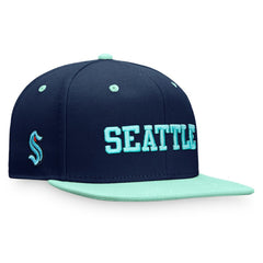 NHL Seattle Kraken Fanatics Heritage City Two-Tone Snapback Hat - Deep Sea Blue/Light Blue
