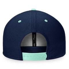 NHL Seattle Kraken Fanatics Heritage City Two-Tone Snapback Hat - Deep Sea Blue/Light Blue