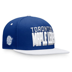 NHL Toronto Maple Leafs Fanatics Heritage Retro Two-Tone Snapback Hat - Blue/White