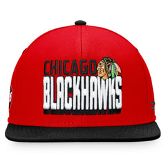 NHL Chicago Blackhawks Fanatics Heritage Retro Two-Tone Snapback Hat - Red/Black