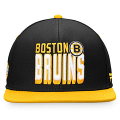 NHL Boston Bruins Fanatics Heritage Retro Two-Tone Snapback Hat - Black/Gold