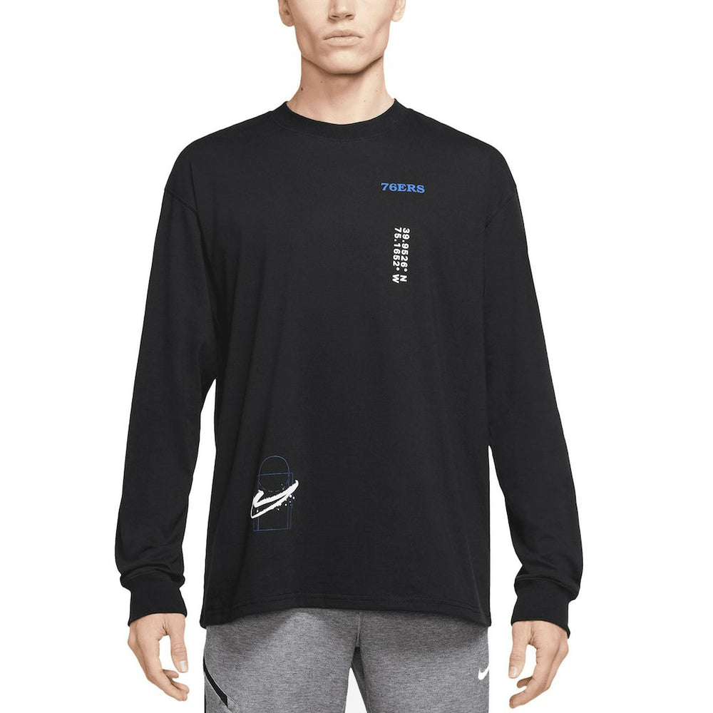 Philadelphia 76ers Courtside Established City Max90 Long Sleeve T-Shirt Black