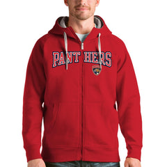 NHL Florida Panthers Antigua Wordmark Victory Full-Zip Hoodie - Red