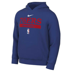 Philadelphia 76ers 2022/23 Spotlight On-Court Practice Performance Pullover Hoodie Royal