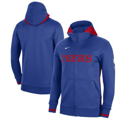 Philadelphia 76ers Authentic Showtime Performance Full-Zip Hoodie Royal