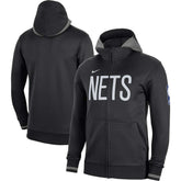 Brooklyn Nets Authentic Showtime Performance Full-Zip Hoodie Black
