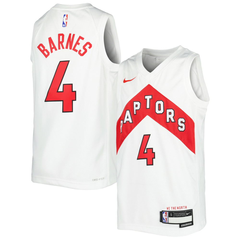 NBA Scottie Barnes Toronto Raptors Youth Swingman Jersey - Association Edition - White