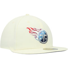 Tennessee Titans New Era Chrome Color Dim 59FIFTY Fitted Hat Cream