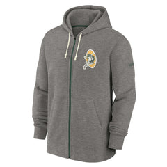 Green Bay Packers Historic Lifestyle Full-Zip Hoodie Heather Charcoal