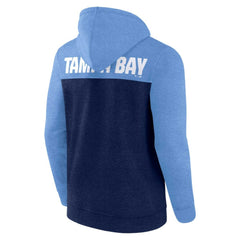 Tampa Bay Rays Fanatics Blown Away Full-Zip Hoodie - Heathered Navy/Heathered Light Blue Hoodies