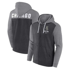 Chicago White Sox Fanatics Blown Away Full-Zip Hoodie - Heathered Charcoal/Heathered Gray Hoodies