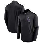 Colorado Rockies Fanatics Tough Minded Lightweight Quarter-Zip Pullover - Black Pullover