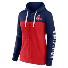 Boston Red Sox Fanatics Women's Take The Field Colorblocked Hoodie Full-Zip Jacket - Navy/Red Jackets