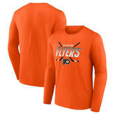 NHL Philadelphia Flyers Fanatics Covert Long Sleeve T-Shirt - Orange