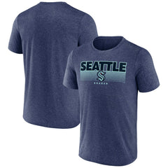 NHL Seattle Kraken Fanatics Prodigy Performance T-Shirt - Heathered Deep Sea Blue