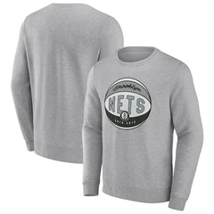 Brooklyn Nets True Classics Vint Pullover Sweatshirt Heathered Gray