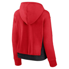 Chicago Bulls Women's Iconic Halftime Colorblock Pullover Hoodie Red