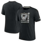 Las Vegas Raiders Wordmark Logo Tri-Blend T-Shirt Black