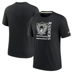 Las Vegas Raiders Wordmark Logo Tri-Blend T-Shirt Black