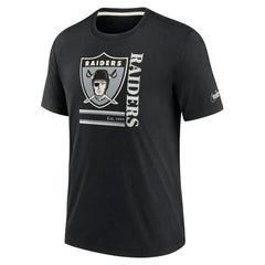 Las Vegas Raiders Wordmark Logo Tri-Blend T-Shirt Black