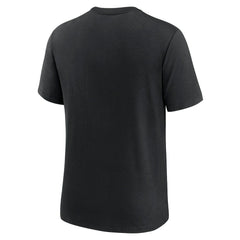 Pittsburgh Steelers Wordmark Logo Tri-Blend T-Shirt Black