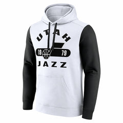 Utah Jazz Attack Colorblock Pullover Hoodie White/Black