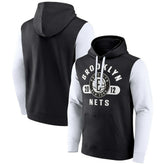 Brooklyn Nets Attack Colorblock Pullover Hoodie Black/White