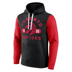 Toronto Raptors Attack Colorblock Pullover Hoodie Black/Red