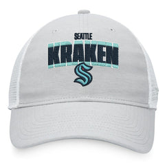 NHL Seattle Kraken Fanatics Team Trucker Snapback Hat - Heather Gray/White