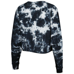 Brooklyn Nets Women's Tie Dye Cropped Long Sleeve T-Shirt Black