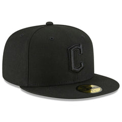 Cleveland Guardians New Era 59FIFTY Fitted Hat - Black/Black Hats