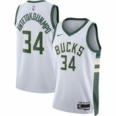 NBA Giannis Antetokounmpo Milwaukee Bucks Unisex Swingman Jersey - Association Edition - White