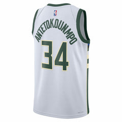 NBA Giannis Antetokounmpo Milwaukee Bucks Unisex Swingman Jersey - Association Edition - White
