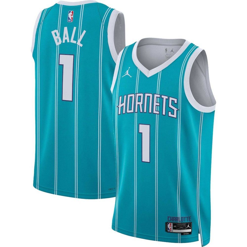 NBA LaMelo Ball Charlotte Hornets Jordan Brand Unisex Swingman Jersey - Icon Edition - Teal on sale